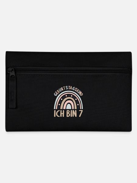 7 Jahre Rainbow Regenbogen 7. Geburtstag - Federtasche - Schwarz