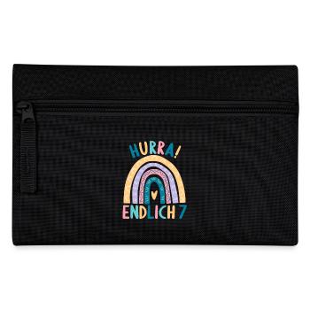 7 Jahre Rainbow Regenbogen 7. Geburtstag - Federtasche - Schwarz - Vorne
