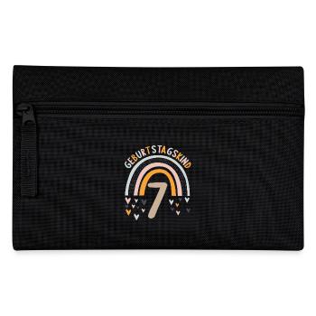 7 Jahre Rainbow Regenbogen 7. Geburtstag - Federtasche - Schwarz - Vorne