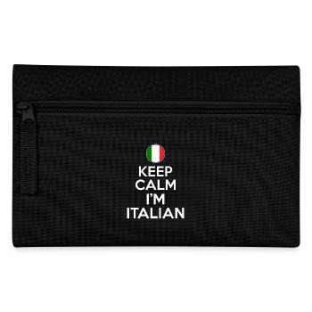 Keep calm im italian - Federtasche - Schwarz - Vorne