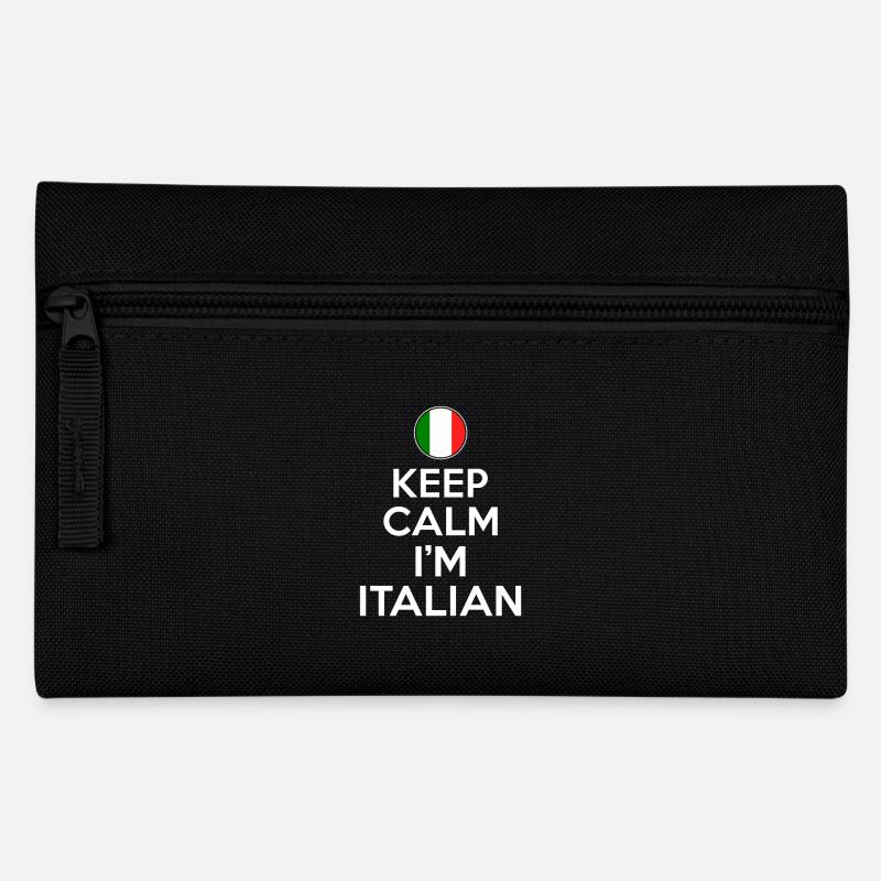 Keep calm im italian - Federtasche - Schwarz