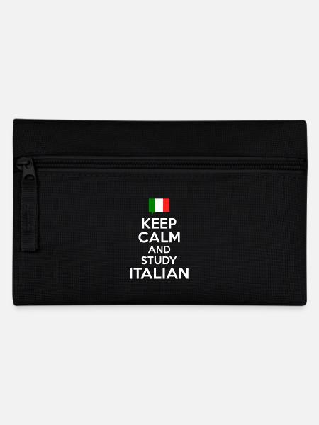 Keep Calm and study Italian - Federtasche - Schwarz