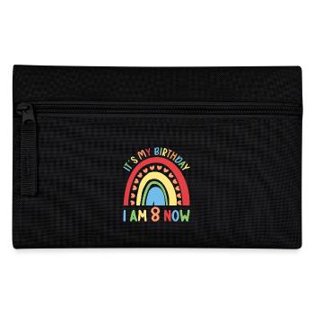 8 years Rainbow Rainbow 8th birthday - Pencil Case - black - Front