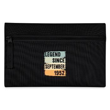 Born September 1952 70 years 70s 70th birthday - Pencil Case - black - Front