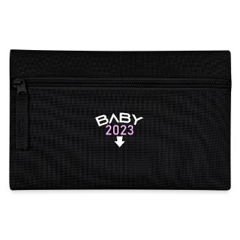 Daughter Baby Girl 2023 Pregnant - Pencil Case - black - Front