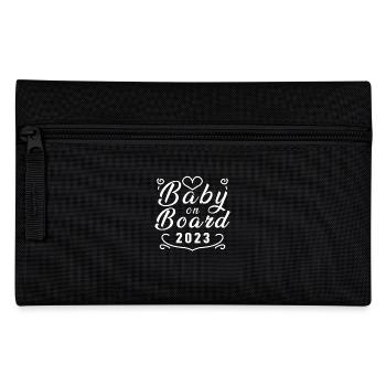 Baby on Board schwanger Schwangerschaft 2023 - Federtasche - Schwarz - Vorne