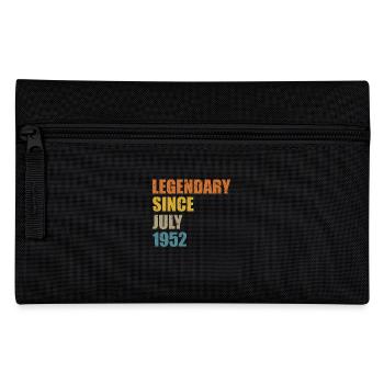 Born July 1952 70 years 70s 70th birthday - Pencil Case - black - Front