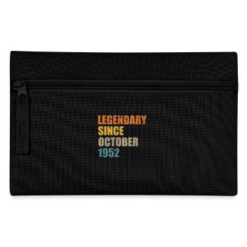 Born October 1952 70 years 70s 70th birthday - Pencil Case - black - Front