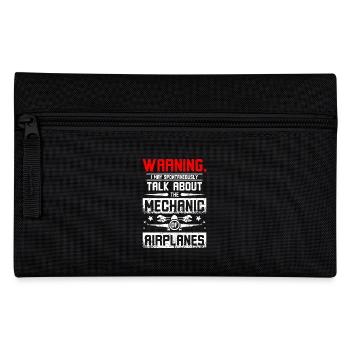 Talk about the mechanic of airplanes - Pencil Case - black - Front