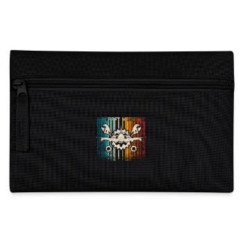 Retro Vintage aircraft mechanic - Pencil Case - black - Front