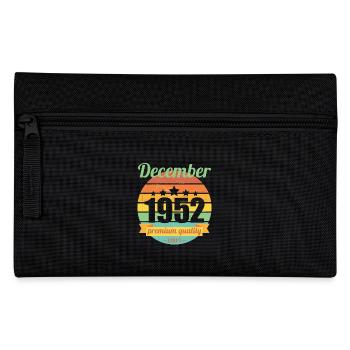 Born December 1952 70 years 70s 70th birthday - Pencil Case - black - Front