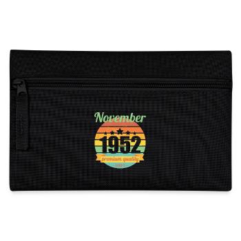 Born November 1952 70 years 70s 70th birthday - Pencil Case - black - Front