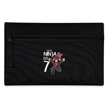 7 Jahre Junge Ninja - 7 Geburtstag - Ich bin 7 - Federtasche - Schwarz - Vorne