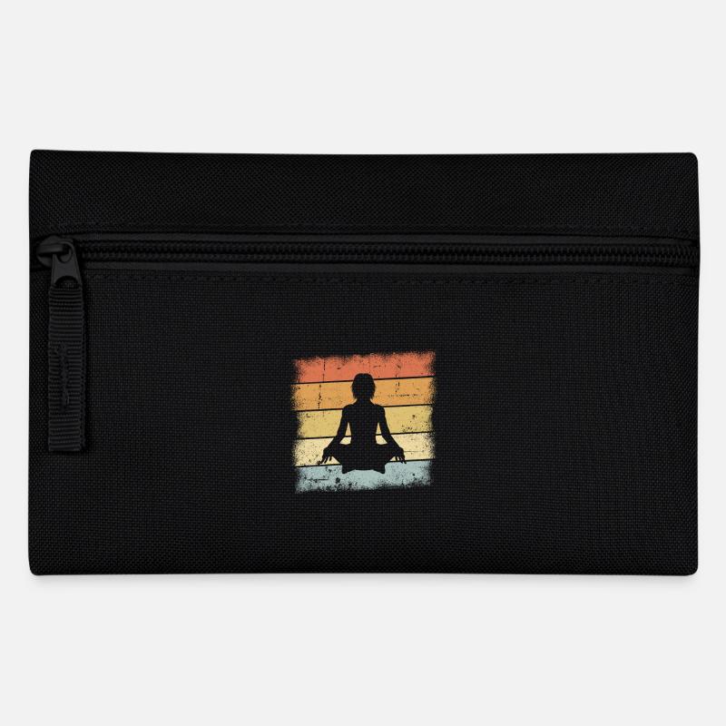 Yoga Namaste - Federtasche - Schwarz