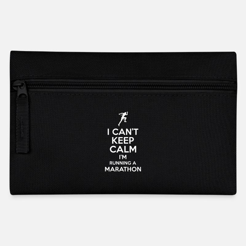 Marathon Spruch Keep Calm - Federtasche - Schwarz