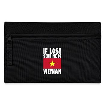 Vietnam Flagge Spruch - Federtasche - Schwarz - Vorne