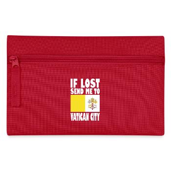 Vatican City Flag Saying - Pencil Case - red - Front