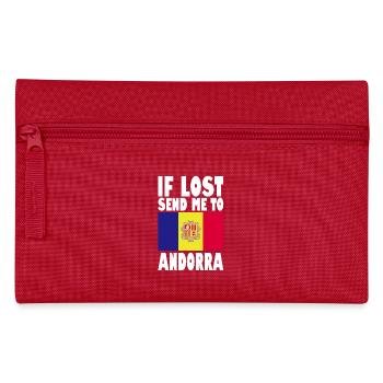 Andorra Flag Saying - Pencil Case - red - Front