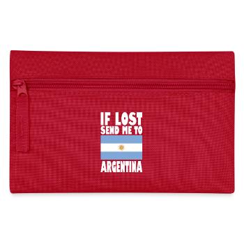 Argentinien Flagge Spruch - Federtasche - Rot - Vorne