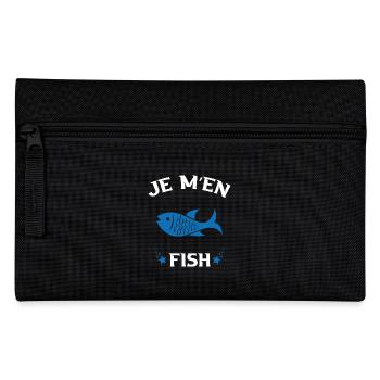 Je M'en Fish Cadeau Pêcheur Drôle Pêche - Trousse - noir - Devant
