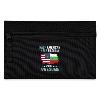 Half American Half Bulgarian - Pencil Case - black - Front
