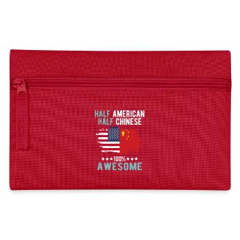 Half American Half Chinese - Pencil Case - red - Front