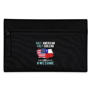 Half American Half Chilean - Pencil Case - black - Front