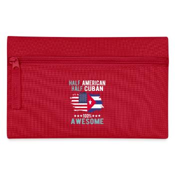 Half American Half Cuban - Pencil Case - red - Front