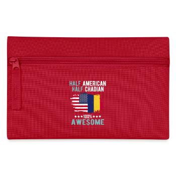 Half American Half Chadian - Pencil Case - red - Front