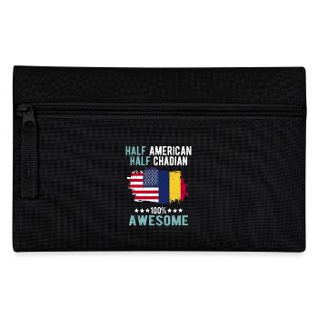 Half American Half Chadian - Pencil Case - black - Front