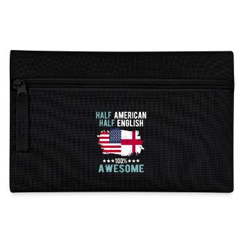 Half American Half English - Pencil Case - black - Front