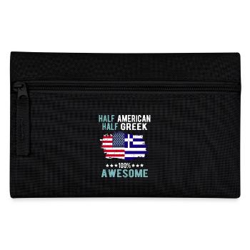 Half American Half Greek - Pencil Case - black - Front