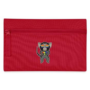LGBT Animal Singe Ouistiti Arc-en-ciel - Trousse - rouge - Devant
