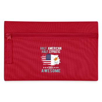 Halb Amerikaner Halb Zyprer - Federtasche - Rot - Vorne