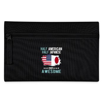 Half American Half Japanese - Pencil Case - black - Front