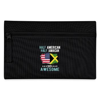 Half American Half Jamaican - Pencil Case - black - Front