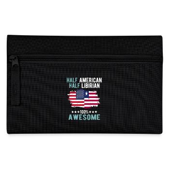 Half American Half Libyan - Pencil Case - black - Front
