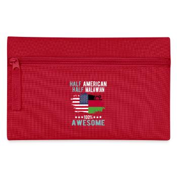 Half American Half Malawi - Pencil Case - red - Front