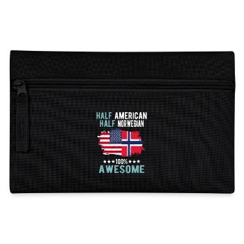 Half American Half Norwegian - Pencil Case - black - Front