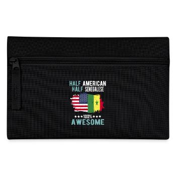 Half American Half Senegalese - Pencil Case - black - Front