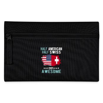Half American Half Swiss - Pencil Case - black - Front