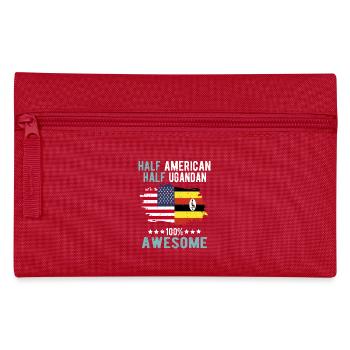 Half American Half Ugandan - Pencil Case - red - Front