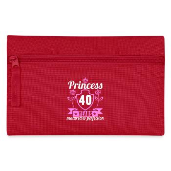 Fille de 40 ans 40 bday Princesse 40 anniversaire - Trousse - rouge - Devant