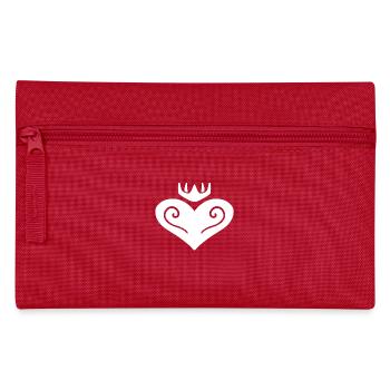 Couronne de cœur blanc - Trousse - rouge - Devant