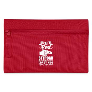 Stiefpapa bester Stiefvater - Federtasche - Rot - Vorne