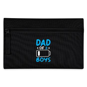 Dad of 3 Boys - Pencil Case - black - Front