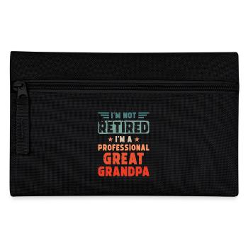 Grandpa Pension Saying - Pencil Case - black - Front