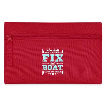 Fix my boat love my boat - Pencil Case - red - Front