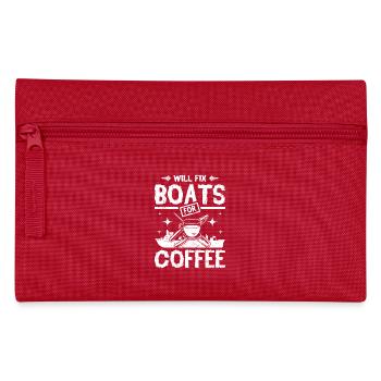 Will fix boats for coffee - Pencil Case - red - Front