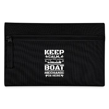 Keep calm the boat mechanic is here - Federtasche - Schwarz - Vorne